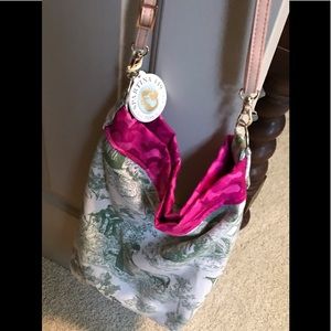NWT Boho crossbody toile and pink handcrafted bag, Spartina strap